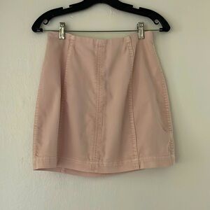 Free People Pale Pink Cotton Mini Skirt Size 6